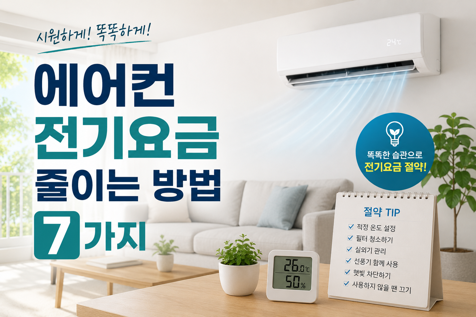 에어컨 전기요금 줄이는 방법 7가지 사용 시간으로 계산해 보는 여름 전기요금