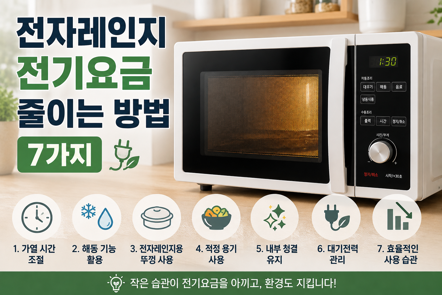 전자레인지 전기요금 줄이는 방법 7가지
