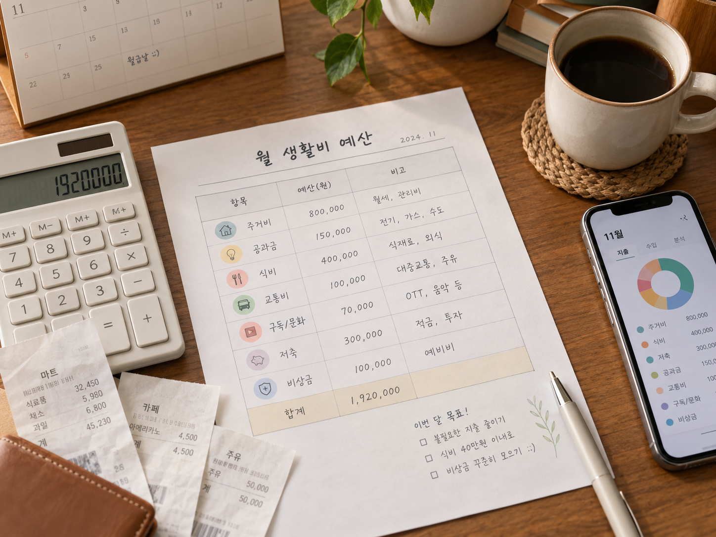 한 달 생활비 예산 짜는 방법 | 고정비·변동비로 나눠보기
